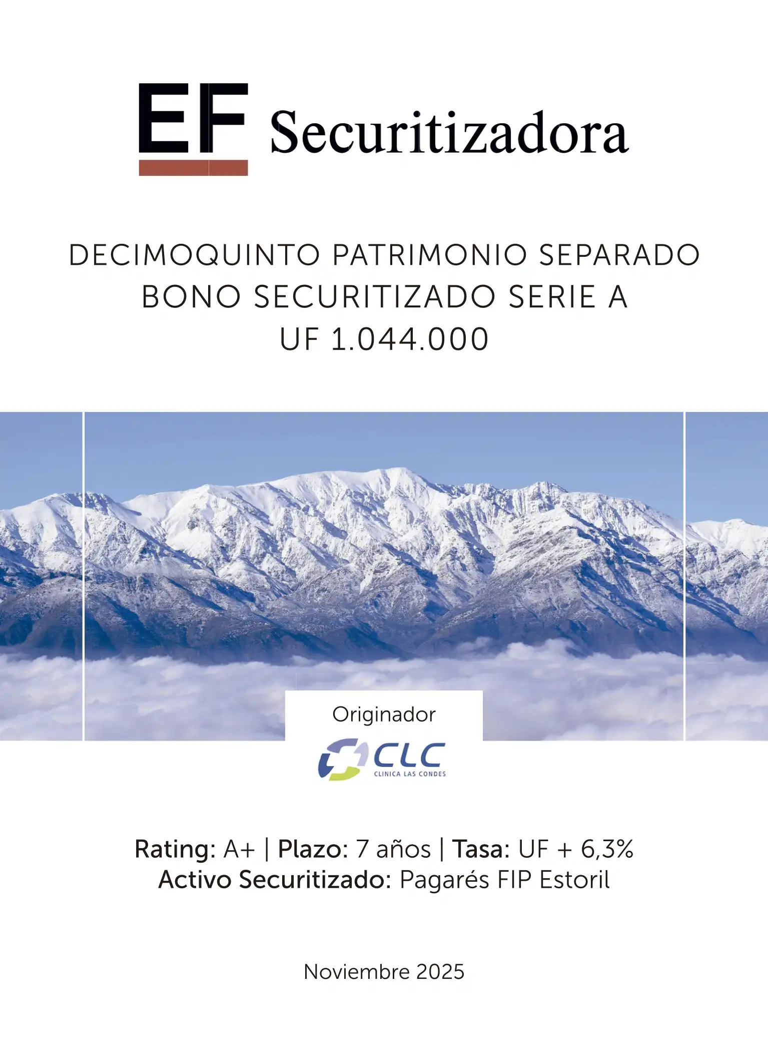 Clínica Las Condes — Securitized bond No. 15