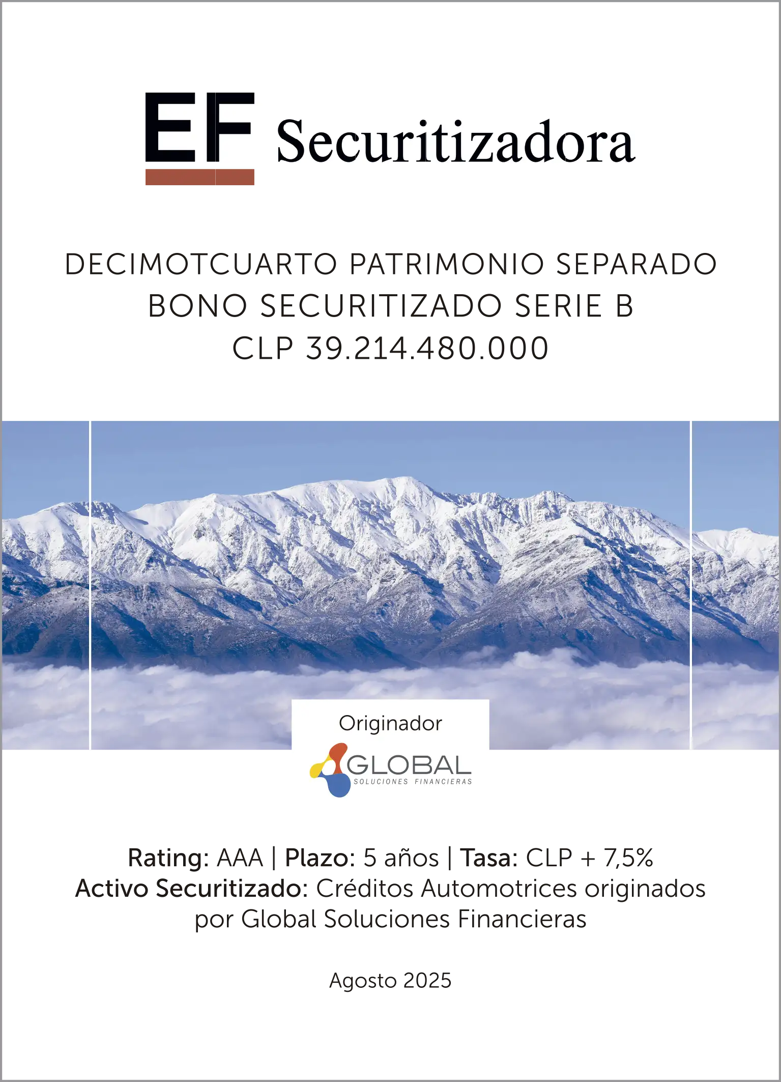 Global Soluciones Financieras — Securitized bond No. 14