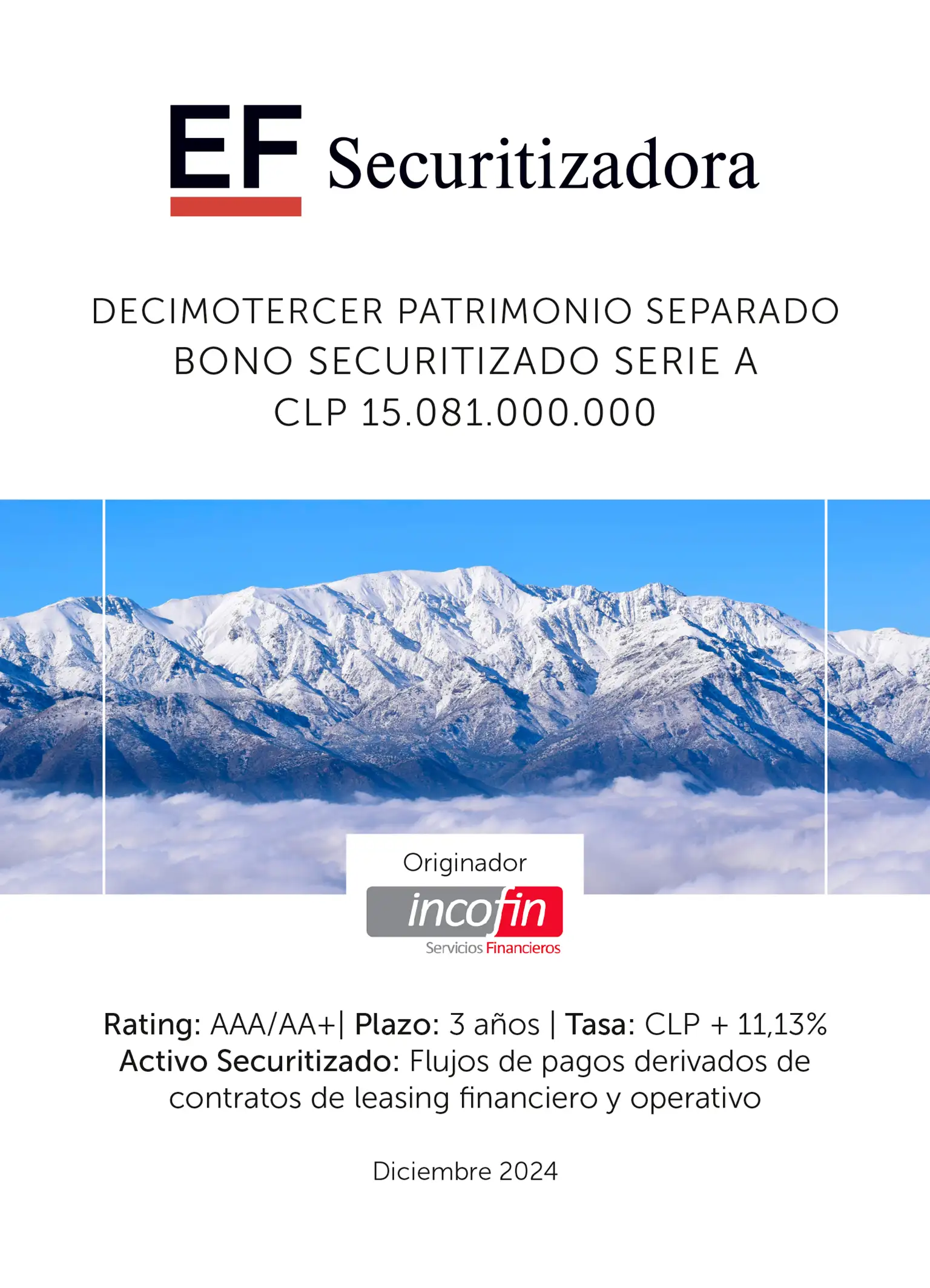 Incofin — Securitized bond No. 13
